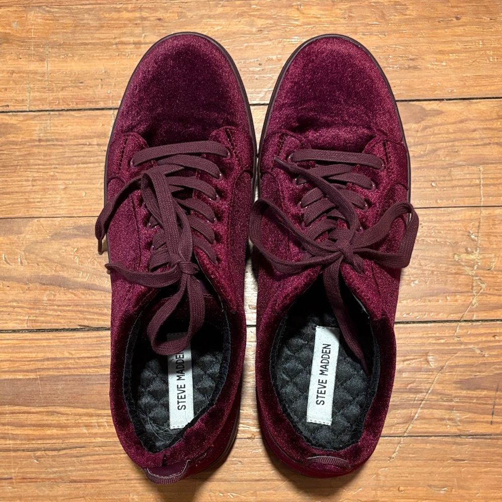 Steve Madden Velvet Sneakers Men’s 11 - Picture 5 of 8